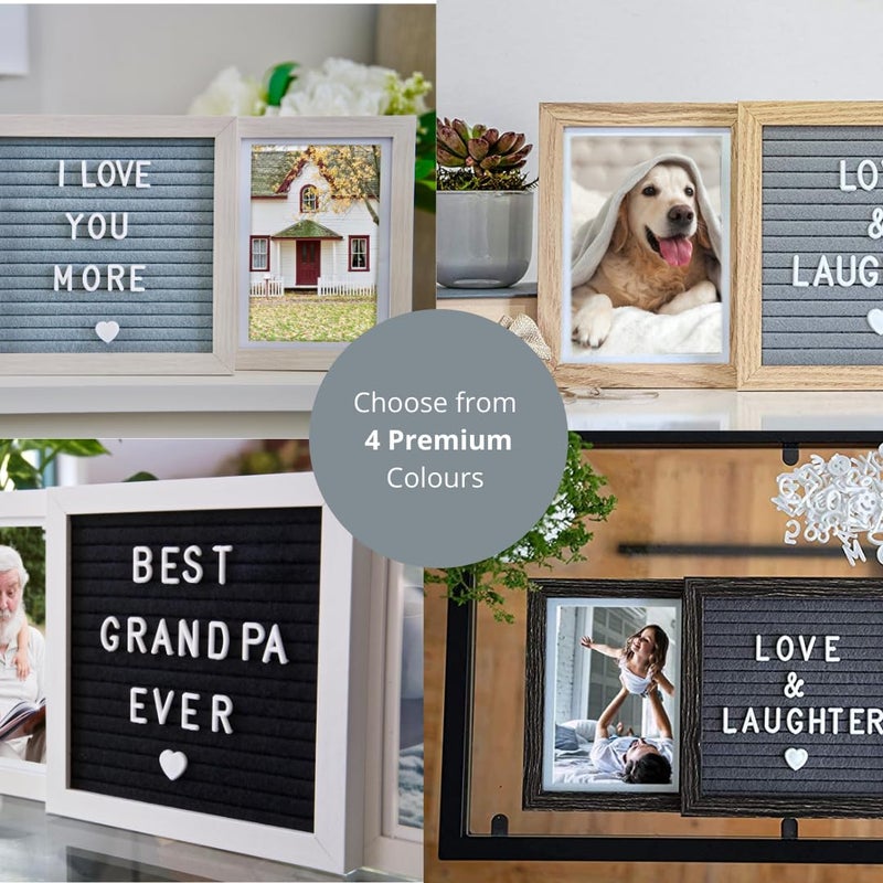 Oak letters Personalized Grandparents Picture Frame Gift from Grandkids â€“ Custom Photo Frame for Grandma, Grandpa, Nana, Poppy, Papa â€“ Double 6x4 Kids Picture Frame with Letter Board - Image 5